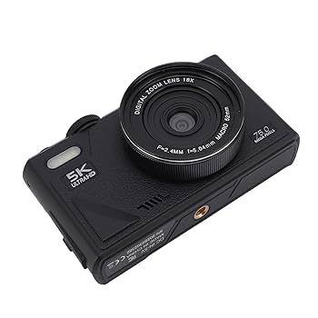 Amazon | デジタルカメラ 5K UHD 75MP、オートフォーカス