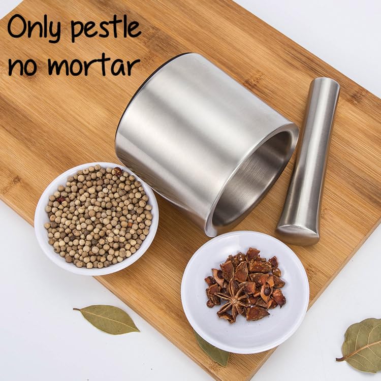 Replacement de Acero Inoxidable Pestle for Grinding Spices and Herbs Molcajete - Molienda Tradicional de Salsas y Guacamole