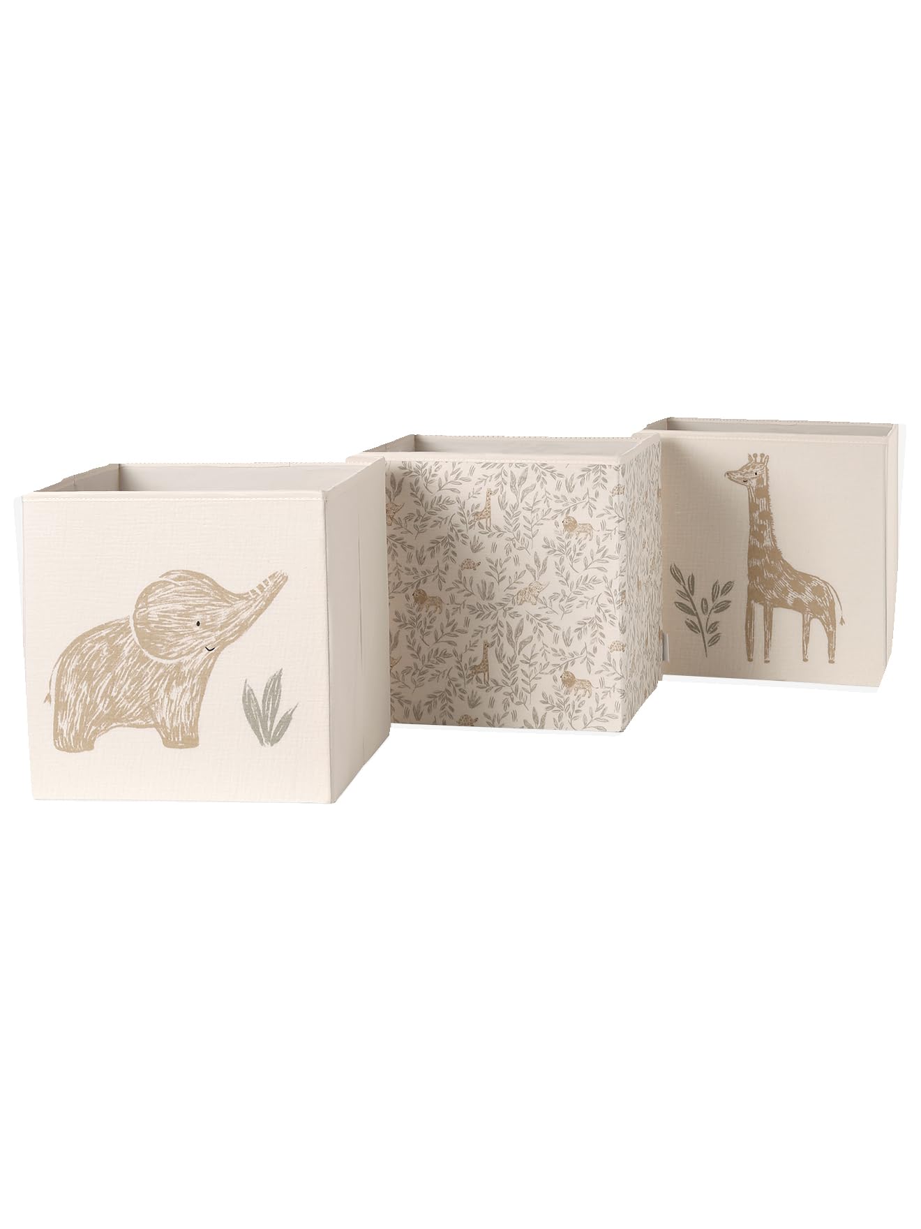 VERTBAUDET Lot de 3 bacs de rangement BABYLON beige TU