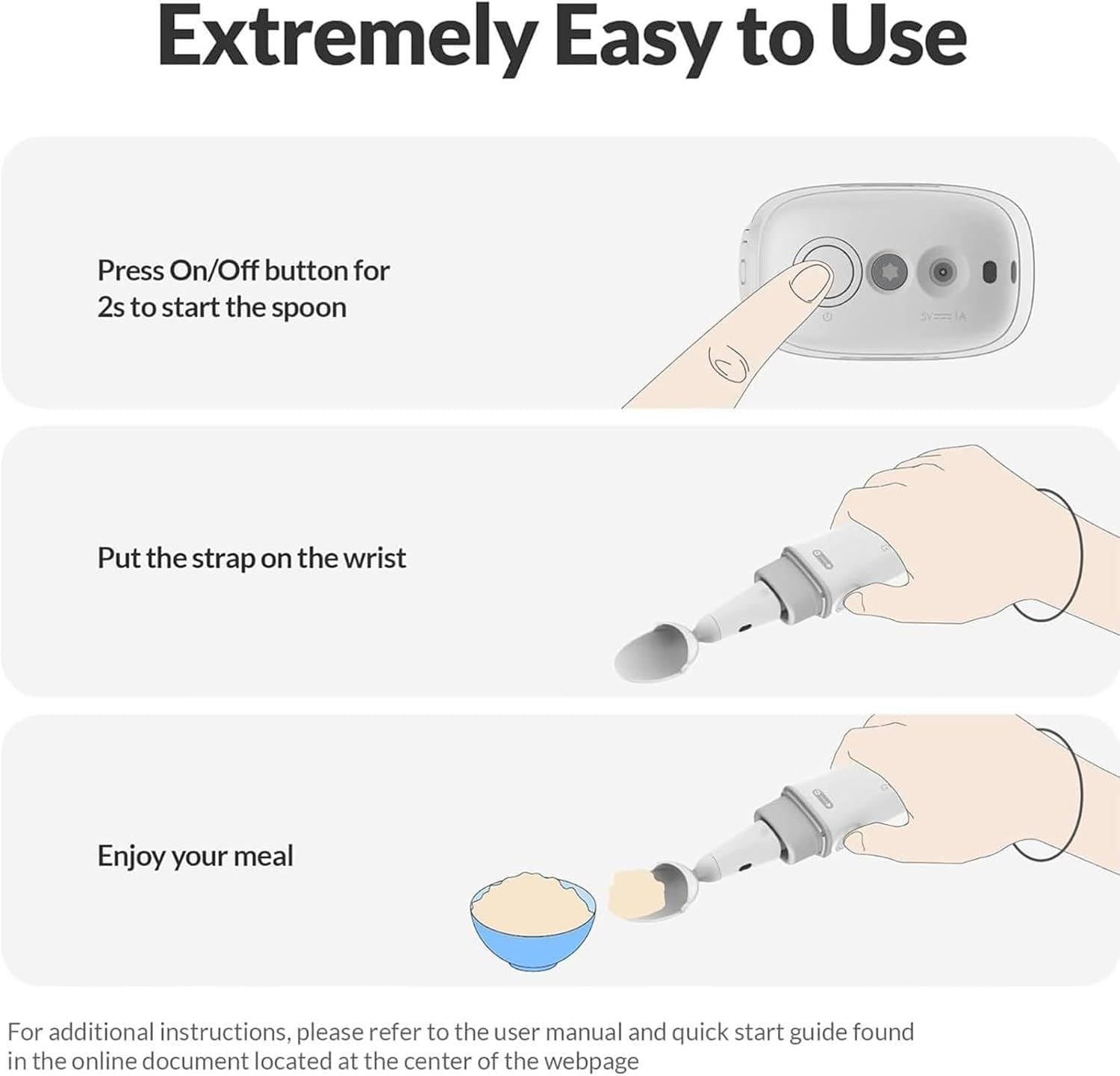 Utensilio para Parkinson para Temblores, Cuchara para Parkinson para Temblores De Manos, Autoalimentación, Cubiertos para Alimentación Adaptable Que Ayudan con Los Temblores De Manos