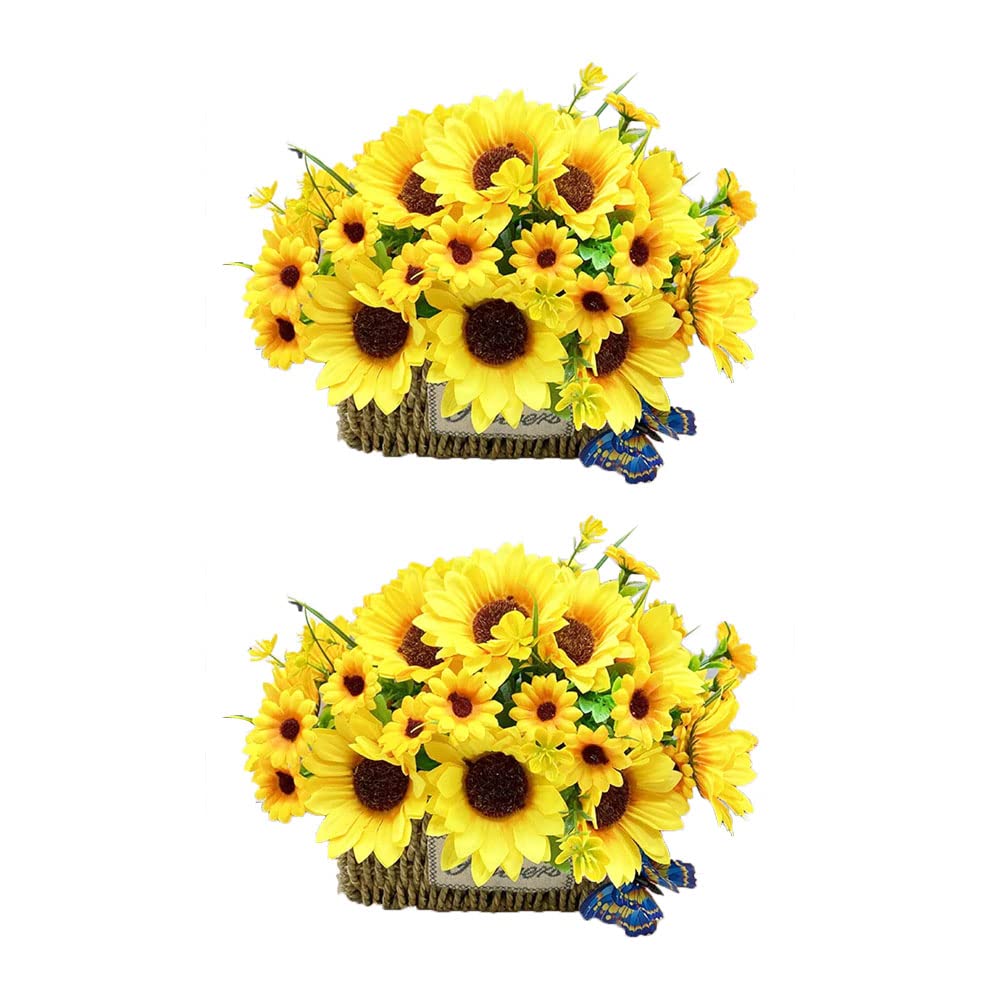 Tournesols artificiels de décoration pour maison, salon et centres de table de mariage