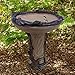 Produktbild Vogeltränke Vogelbecken Garten Dekorativ Polyresin Vogelfutterspender Vogelbad, Vogeltränke Vogelbecken Trinkschale Wildvögel, Handgefertigtem Wildvogel Futterautomat und Vogel Badeschalen (01#)