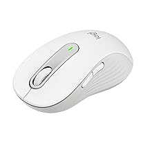 Logitech Signature M650 L Mouse wireless – Per mani grandi, Durata Batteria 2 anni, Clic Silenziosi, Tasti Personalizzabili, Bluetooth, per PC, Mac, Più dispositivi, Chromebook – Bianco