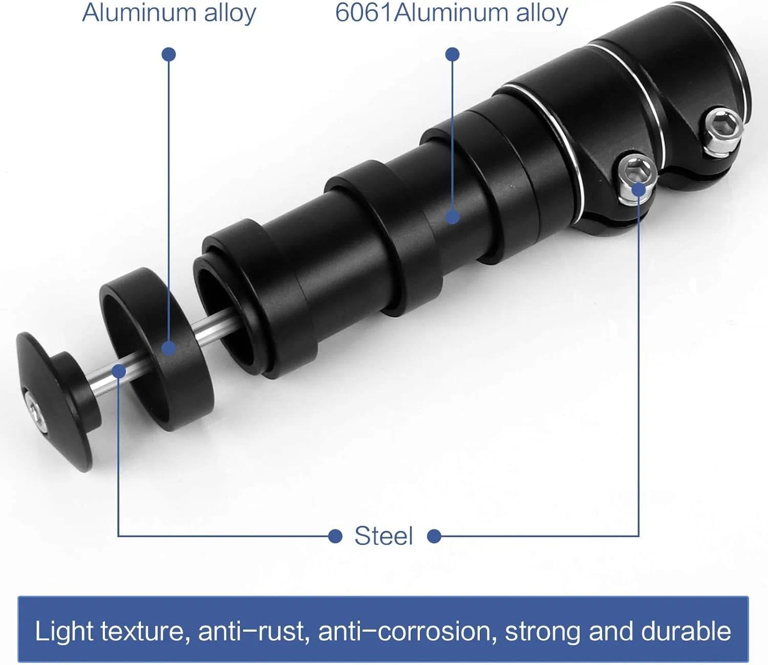 28mm Prolunga Manubrio MTB Altezza Adattatore per Attacco Manubrio in Lega di Alluminio Riser Manubrio Estensore Prolunga Stelo Forcella Bici da Corsa (3,5 * 3,5 * 12,9cm)