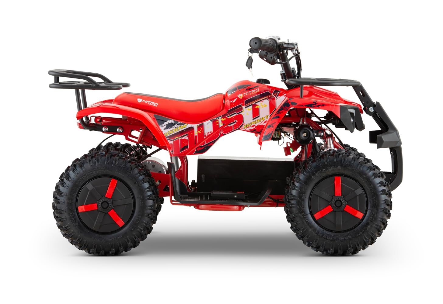 Eco Dusty Sport 1000W 36V Kinderquad 6 Zoll Snowy Profile L Elektro Mini Quad LED Drossel Rueckwärtsgang (Grün)