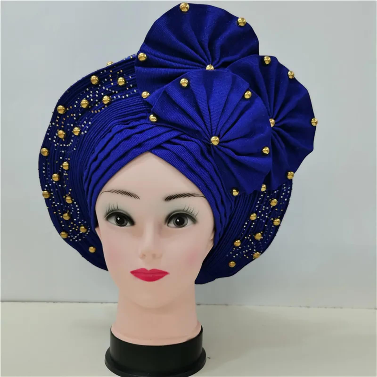 Diadema africana de Nigeria, turbante, bufanda para la cabeza, sombreros hiyab, sombreros africanos