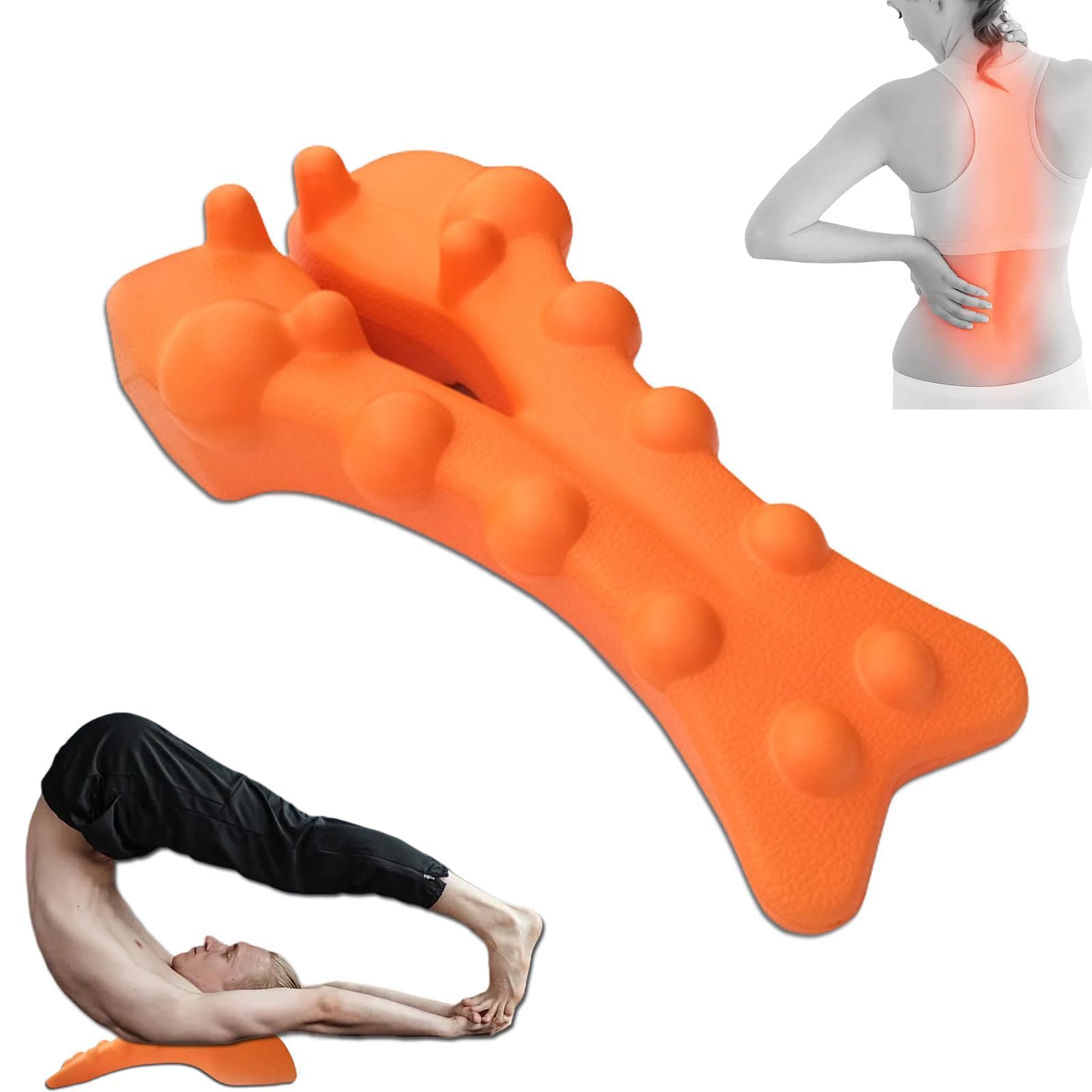 1 PC Trapezius Massager, Trapezius Trigger Point Massager Trapezius Stretcher, Reliefly Lab Neck Trigger Point for Relieve Upper Back Pain (Orange)
