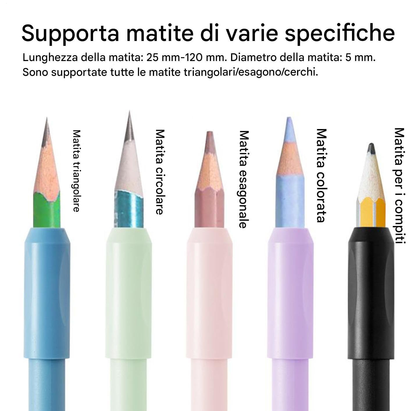Estensore Per Matite - 6 Pezzi, Prolunga Le Tue Matite E Risparmia! Design Pratico Per Scuola, Ufficio E Casa