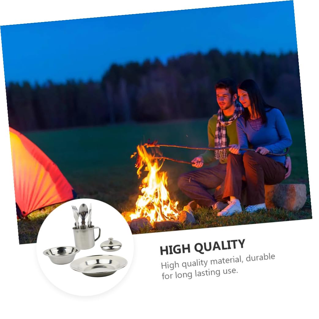 HEMOTON Batterie De Cuisine De Camping Ustensiles De Cuisine De Camping Vaisselle De Camping Casseroles De Camping Vaisselle D'Extérieur Casseroles De Camping Vaisselle De