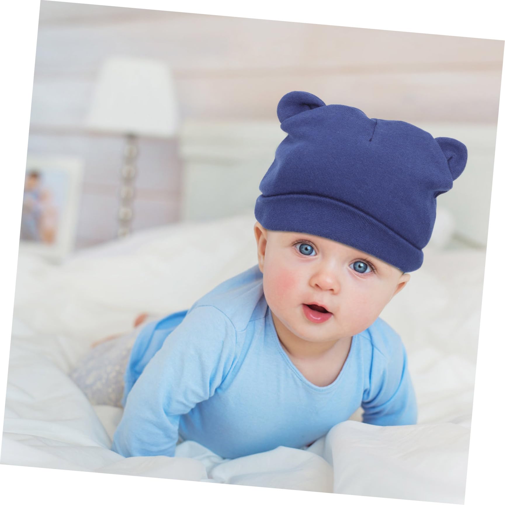 Healvian 2 Sätze Mütze Teiliges Mit Süßem Design Für Neugeborene Unisex Atmungsaktiv Elastisch Für Jungen Gestreift 6 Stück * 2