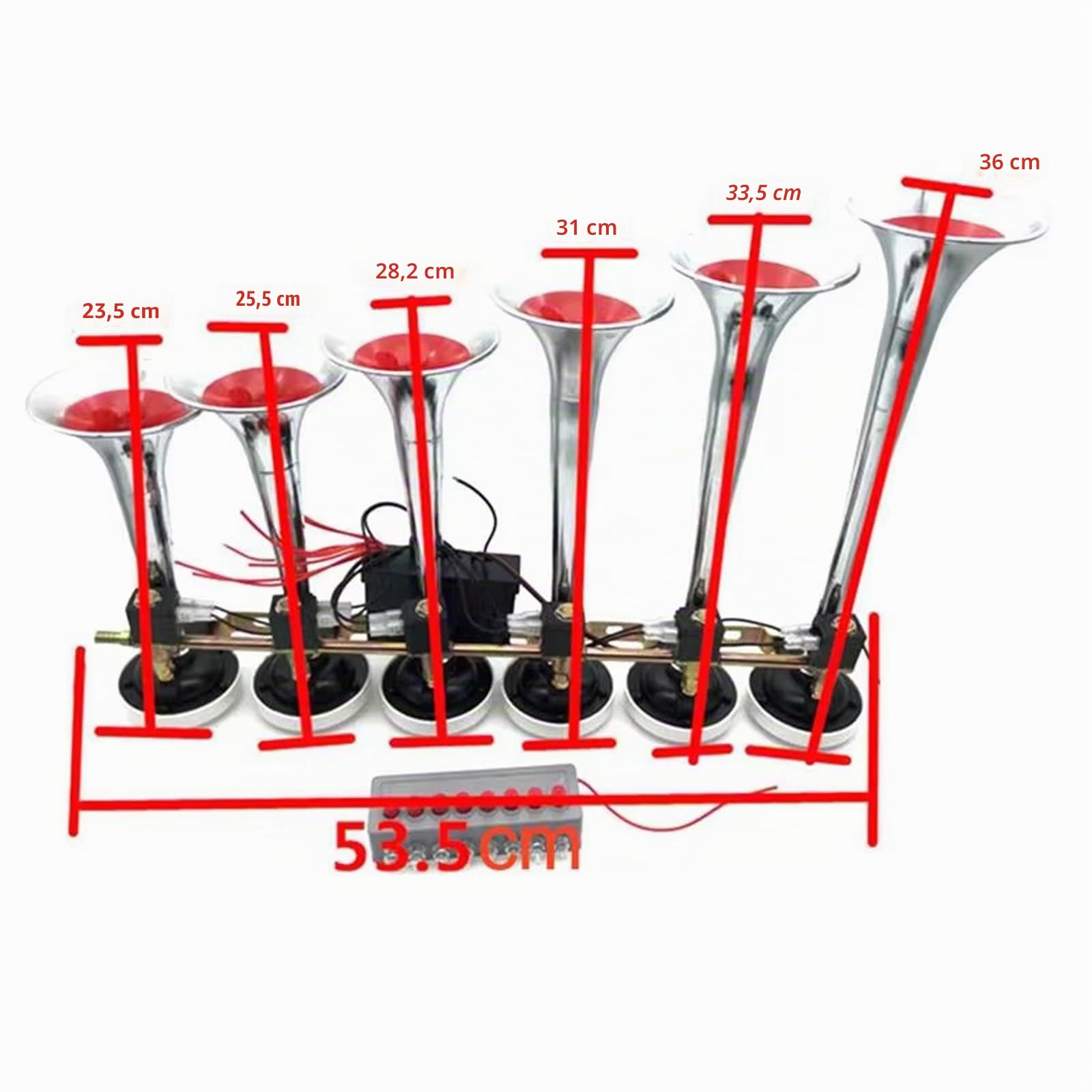 12/24v 200db Auto Air Horn 10 Sounds Style Alarm Super Laut 6 Trompeten Air Horn Kompressor Kit Für Motorrad Boot LKW Auto Zug