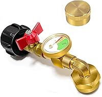 Vista 1 de YOUHO Adaptador de repuesto de propano para adaptador de propano de 1 libra y 90 grados, convertidor de 20 libras a 1 libra con medidor y válvula