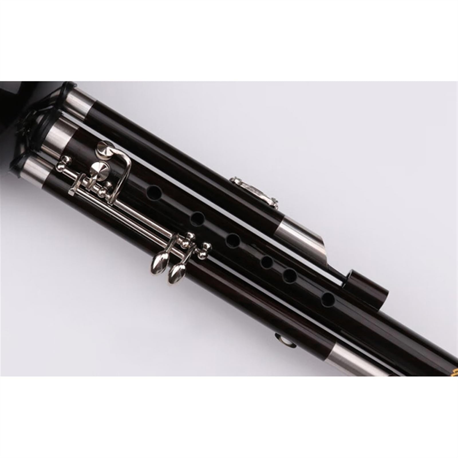 Holzwerkzeuge Nationalinstrumente Hulusi-Flöte, komplett aus Mahagoni/Ebenholz, Plus-Taste, ethnisches Hulusi-Blasinstrument, professionelles Spielen der Kürbisflöte for Erwachsene(BK,F key)