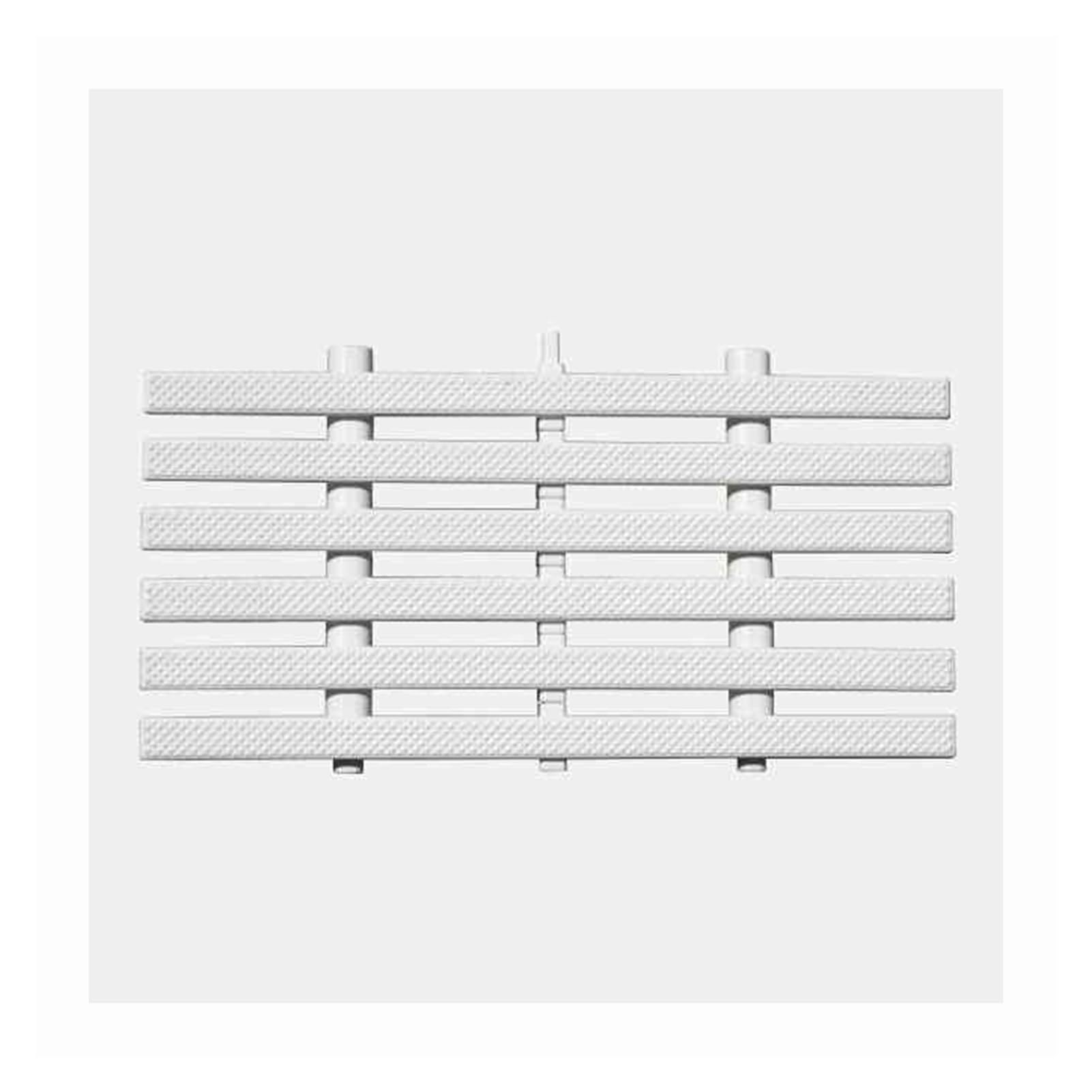 GJMSSMY Rectangle Drain Grate Cover for Floor Drain – 10pcs White Drainage Grille for Driveways, Patios & Pools – Durable Splice Interface, 30x100cm, Efficient Water Flow Solution