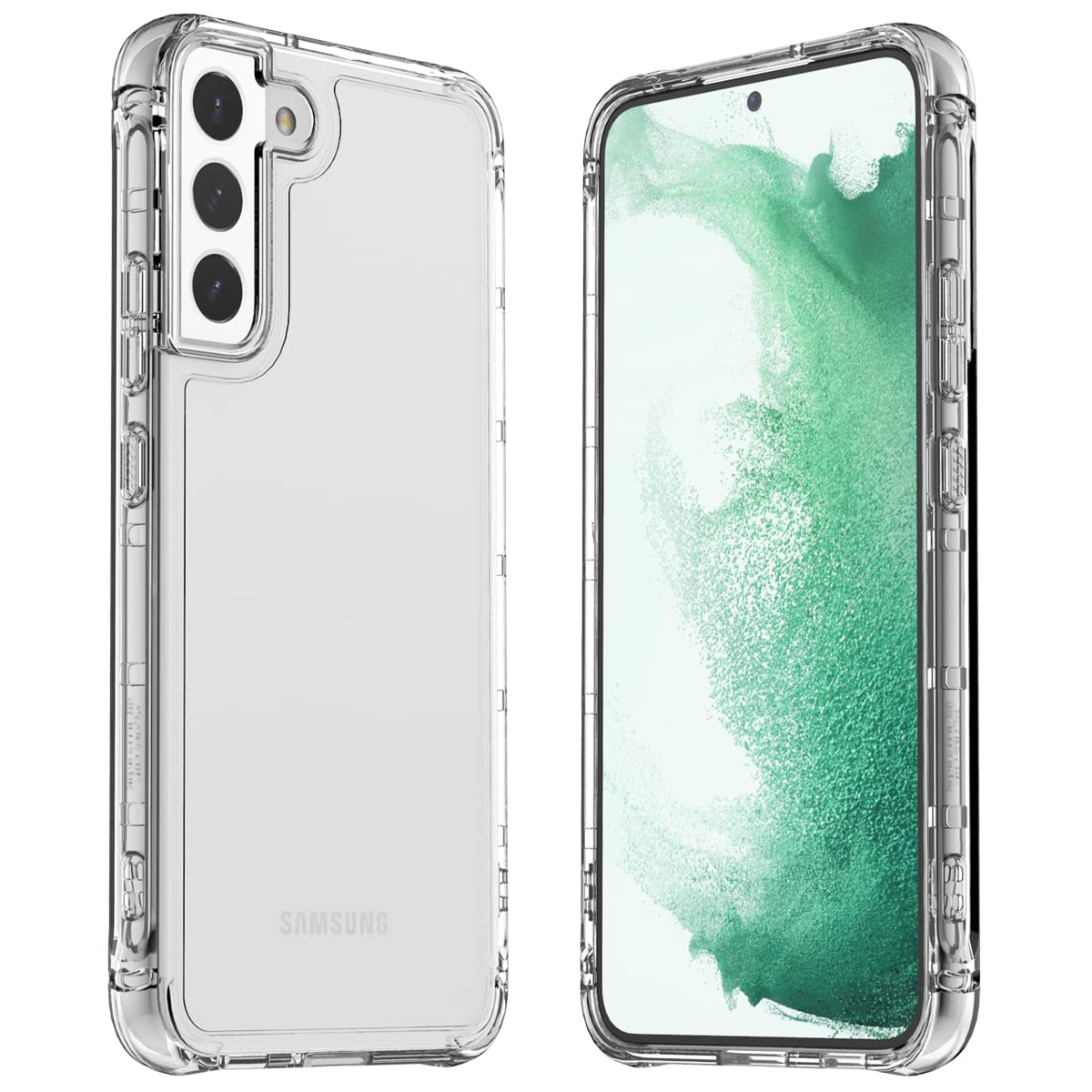 ArareeFLEXIELD TPU Perfect Protection Cover Compatible with Samsung Galaxy S22 Plus (2022) - Shockproof Scratchproof Transparent Cover with Comfortable and Safe Grip (Clear)