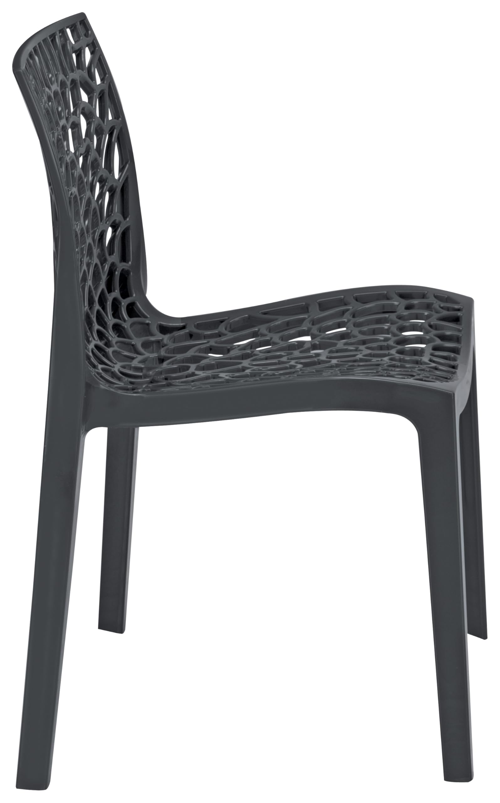 METRO Professional Chaise de terrasse Saphir, Empilable, Plastique, Anthracite