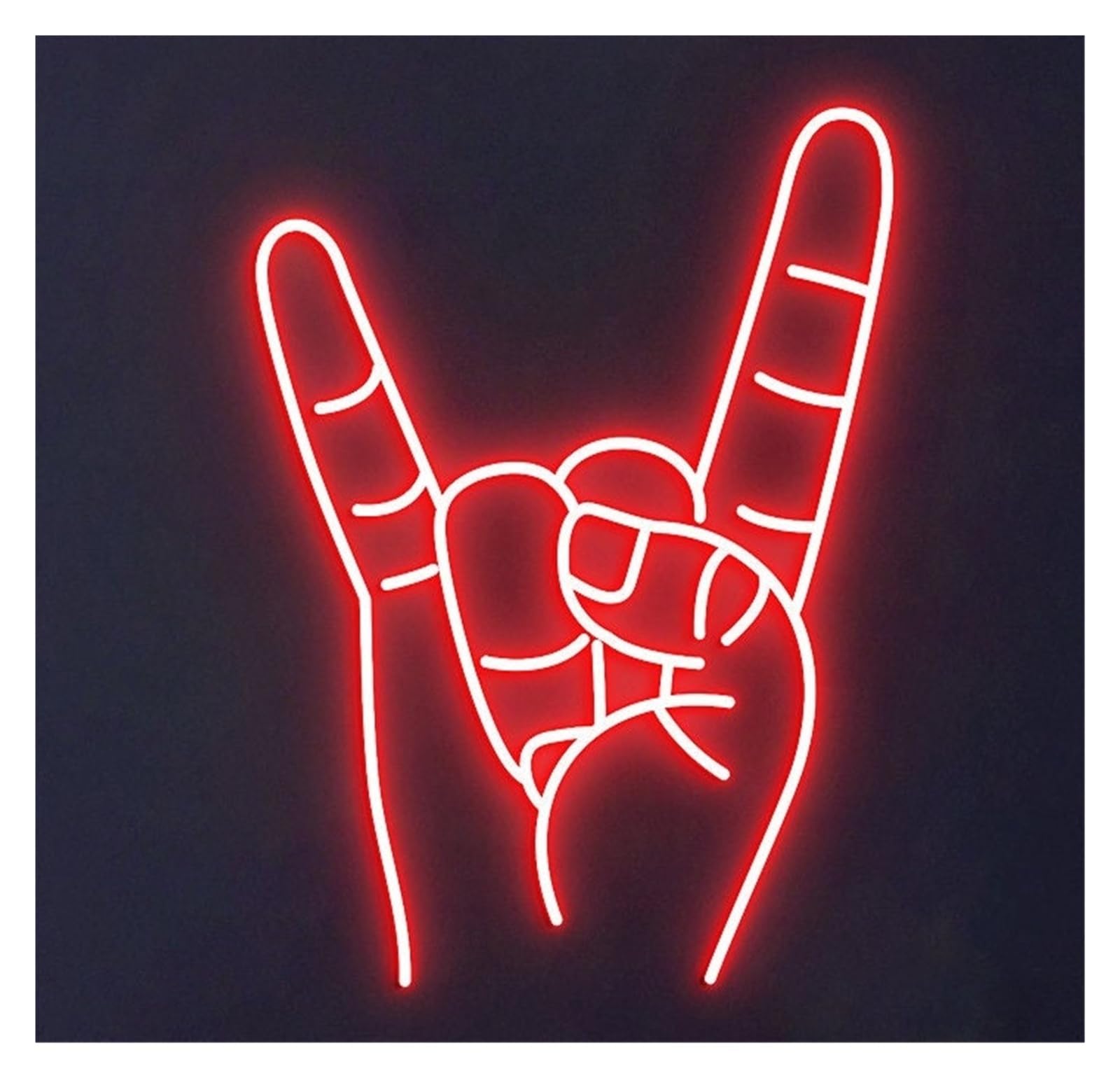 RONGCH Hanging Art Signs Hand Neon Sign Gameroom Bedroom Bar Livingroom Birthday Party Wall Decoration 50cm
