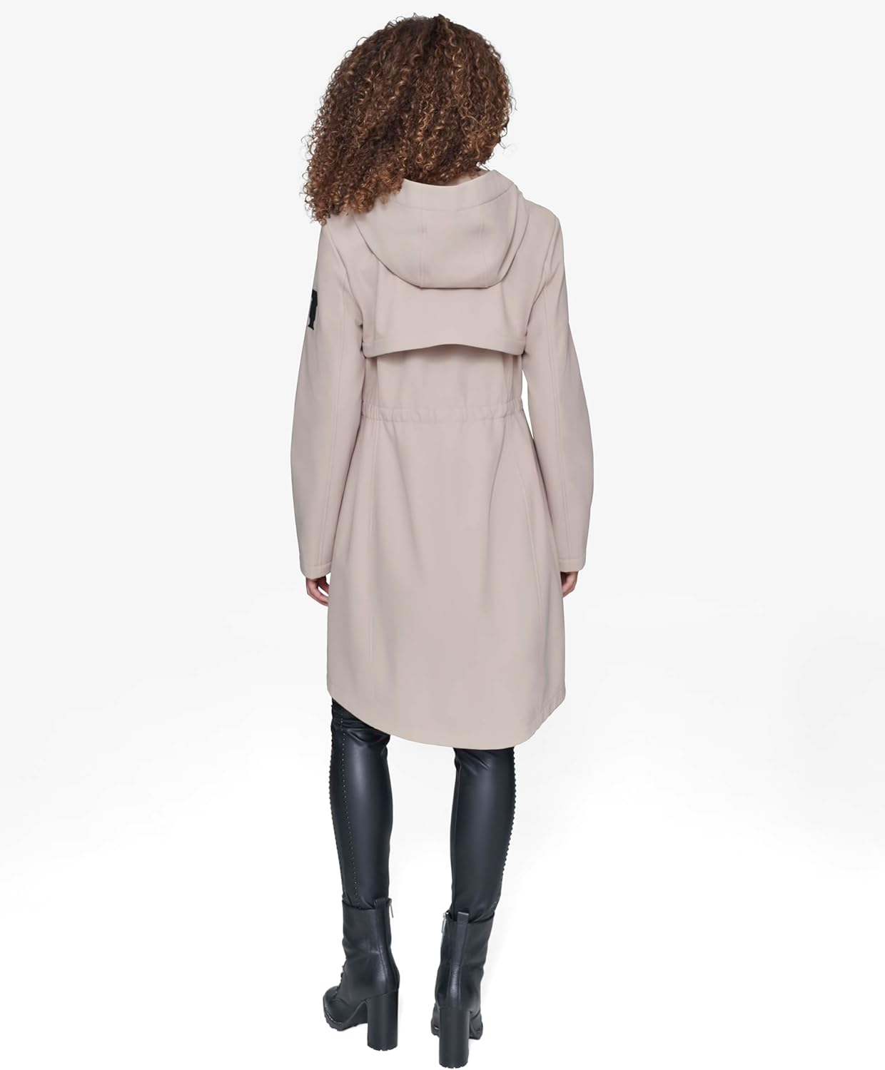 KARL LAGERFELD womens Bonded Tech Rain Wear Anorak - Image 4