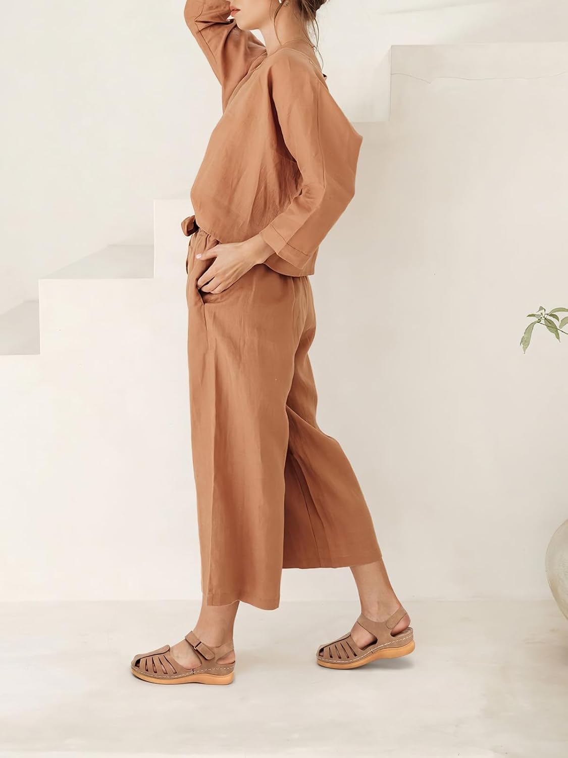 SHIBEVER Women Comfortable Flat Sandals: Dressy Summer Sandal - Closed Toe Fisherman Sandals - Image 3