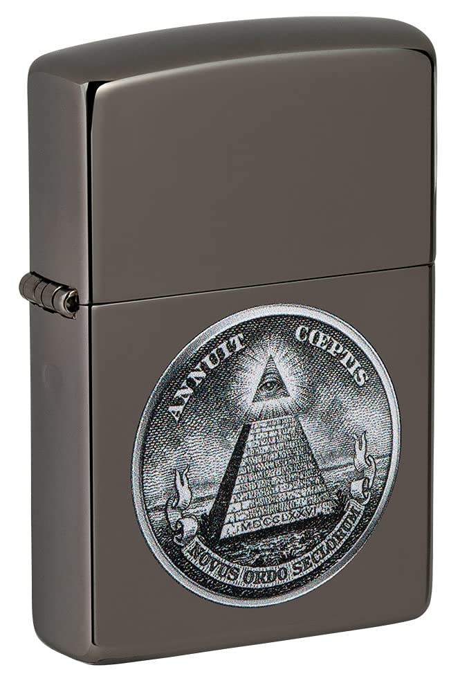 Zippo Dollar Design Black Ice Pocket Lighter-image-7