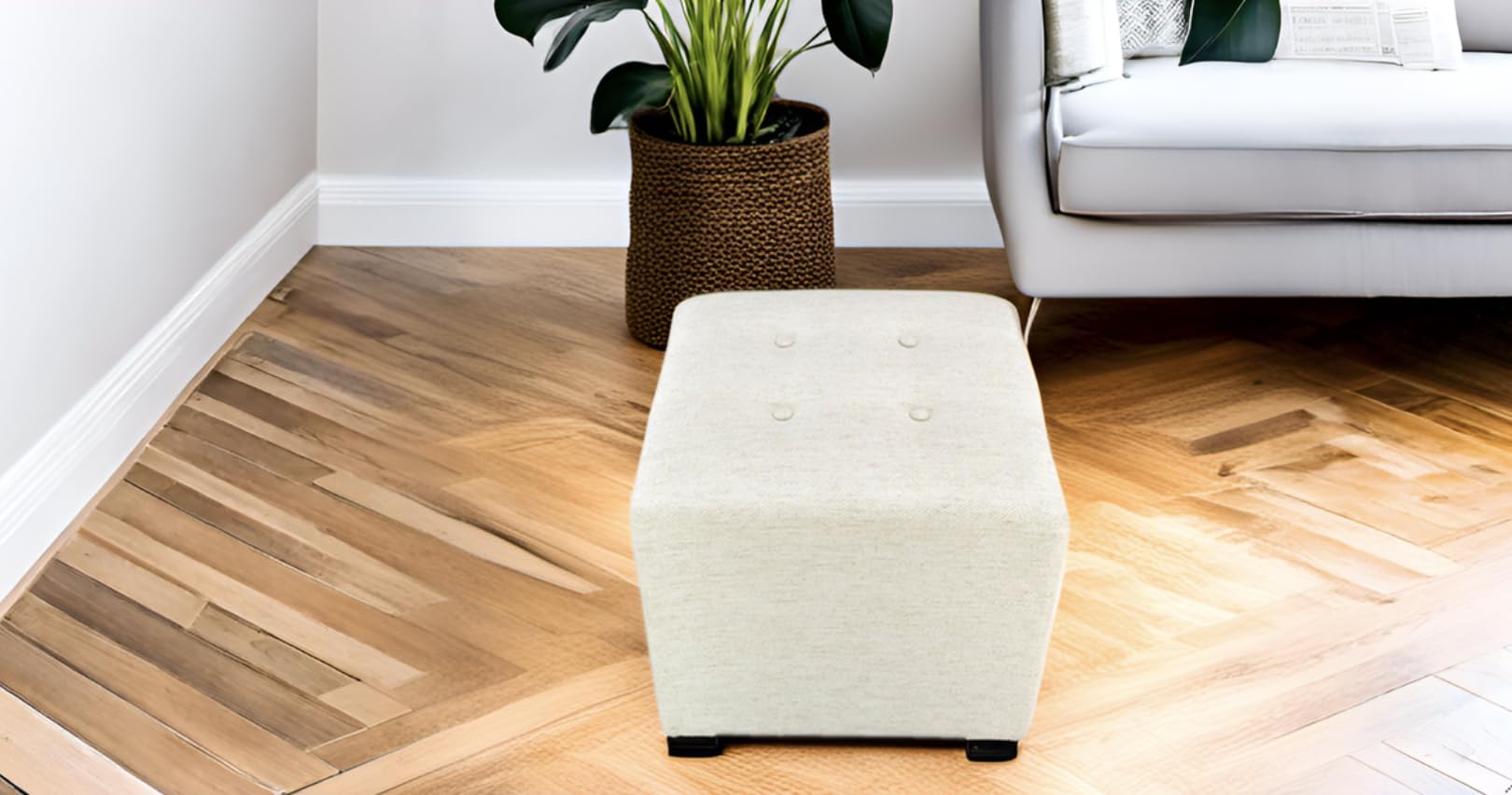 Amazon｜MJL Furniture Designs Merton Collection 布張りキューブ