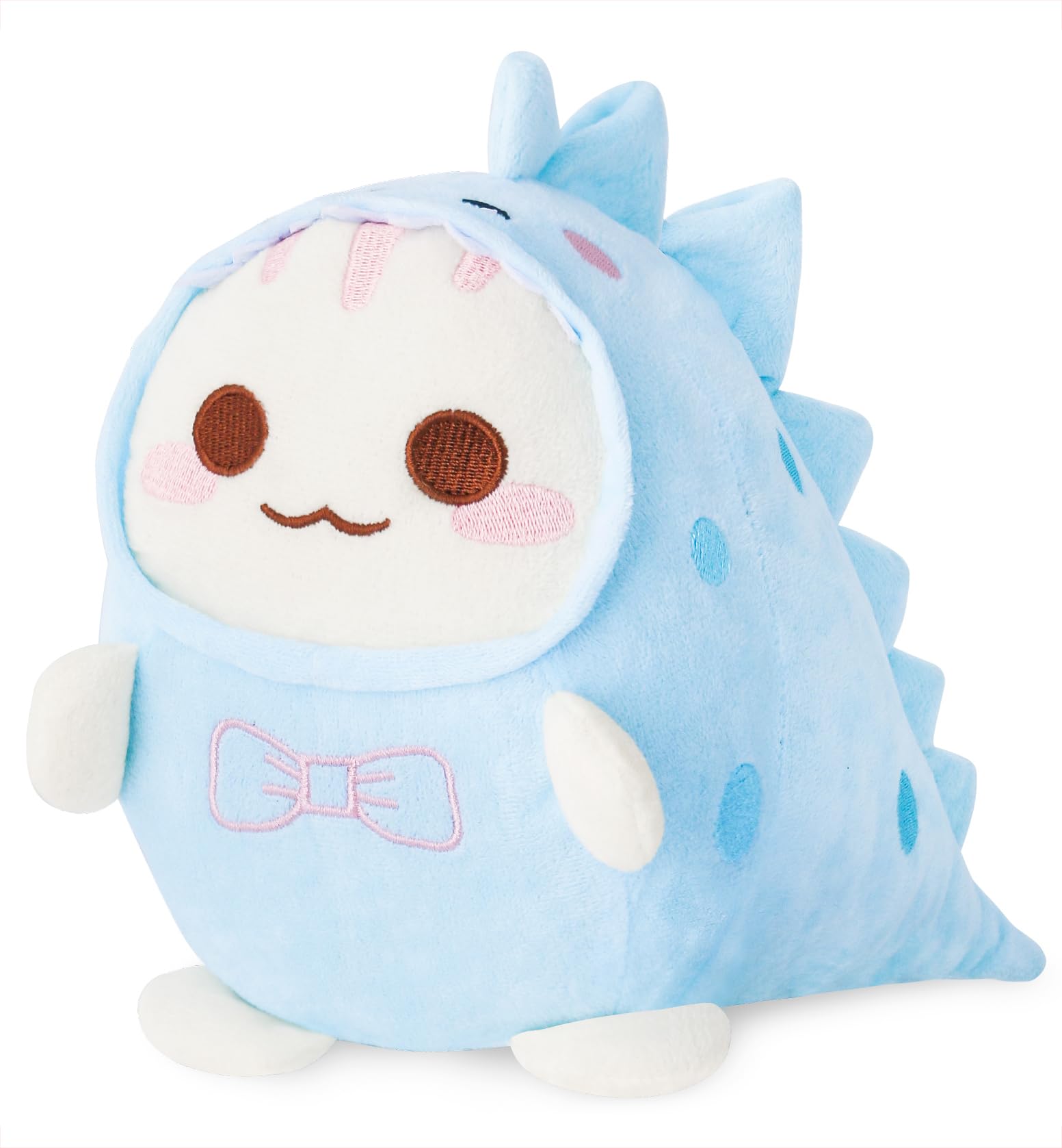 Cat Dinosaur Plush Pillow 8" Dinosaur Stuffed Animal, Soft Kawaii Cat Plushie with Dinosaur Plush Christmas Valentine's Birthday Gift for Kids