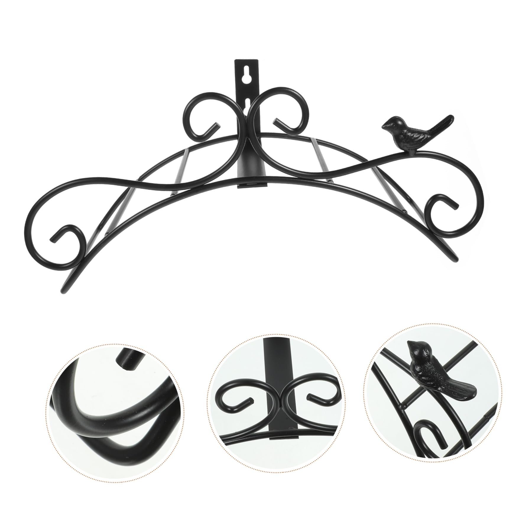 VANZACK Hierro Negro Soporte Retro para Manguera de Jardín, Pared