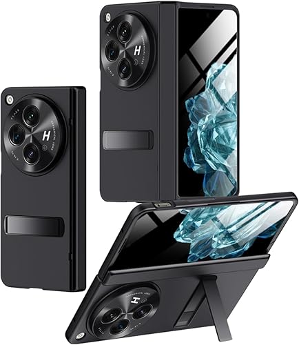 Miimall Funda delgada para Oneplus Open con protector de pantalla, funda abierta con protección de bisagra, carcasa rígida de policarbonato duro con