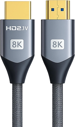 Cabo HDMI 2.1 8K 2m Ultra Rápido 48Gbps | HDR10 eARC VRR | Compatível com TV 4K, PS5, Xbox, Monitor Gamer, Projetor, PC | Conector Banhado a Ouro e Cabo Reforçado