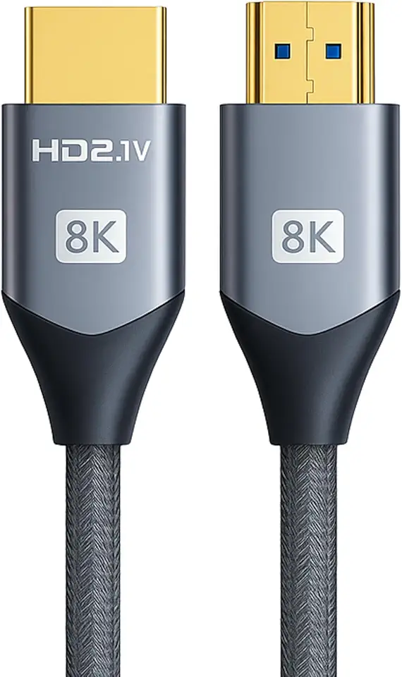 Cabo HDMI 2.1 8K 2m Ultra Rápido 48Gbps | HDR10 eARC VRR | Compatível com TV 4K, PS5, Xbox, Monitor Gamer, Projetor, PC | Conector Banhado a Ouro e Cabo Reforçado
