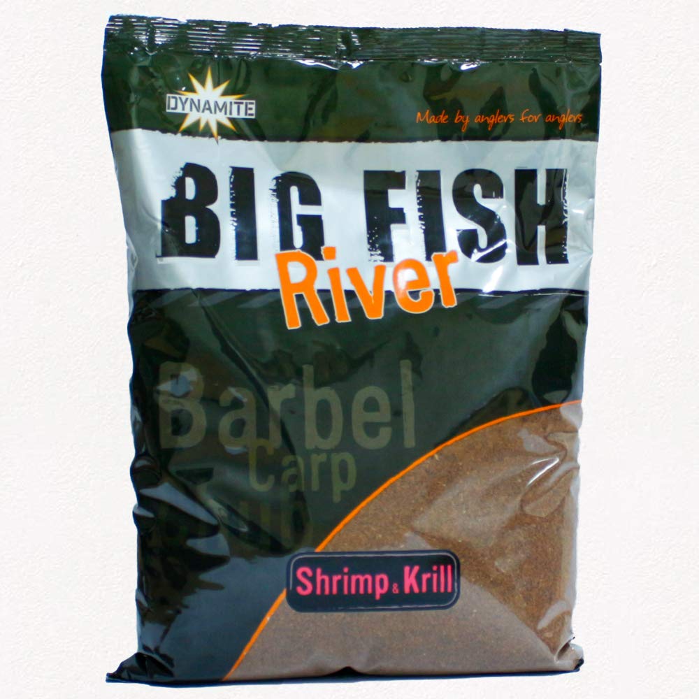 Dynamite Shrimp And Krill Big Fish River Groundbait 1.8Kg Brown