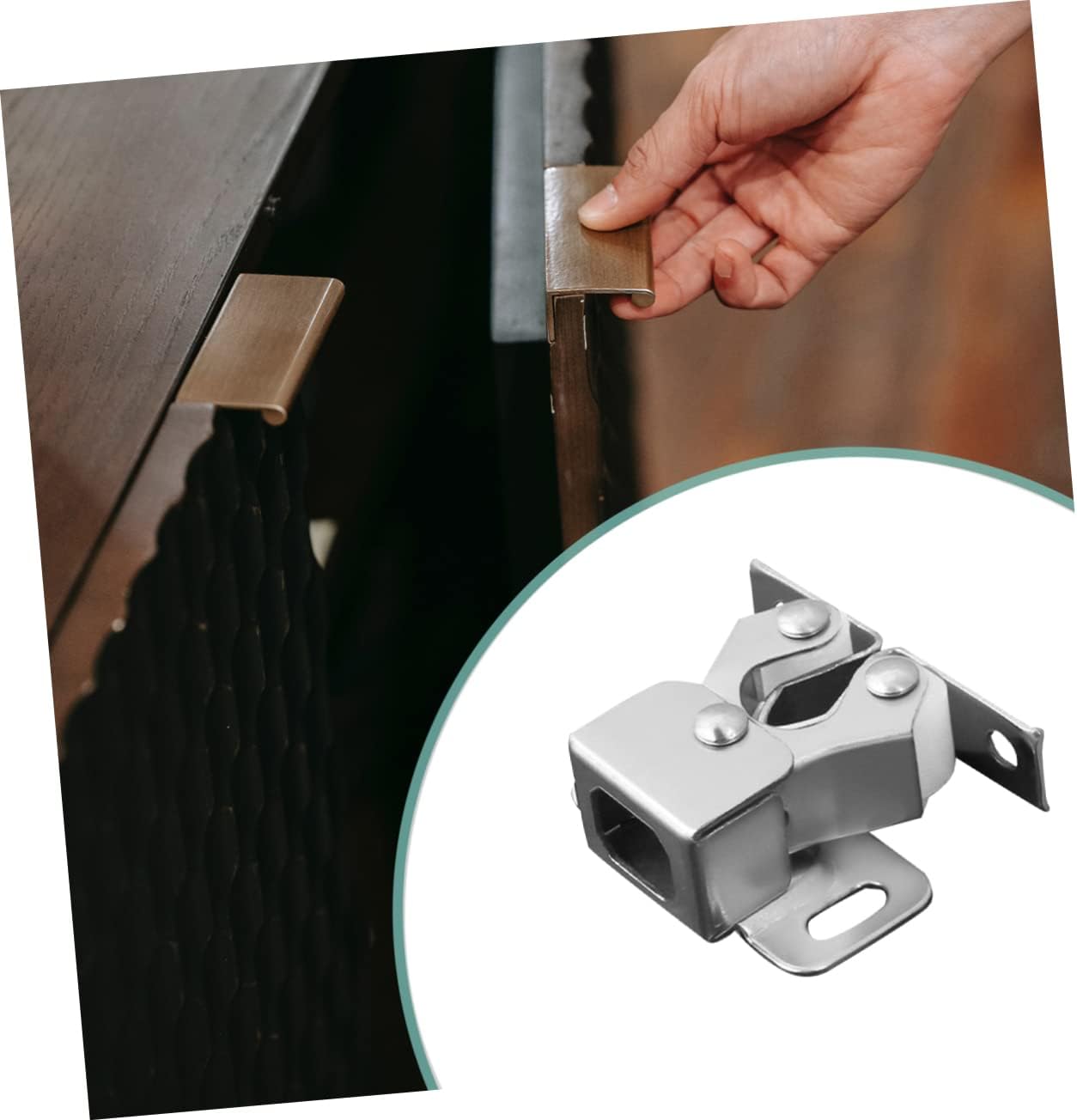 スプリングバックル磁気ドアロックフックマグネットドアボールキャッチRVキャビネットラッチ食器棚スプリングクリップロックドアストップキ