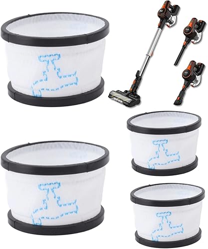 4 filtros de repuesto para aspiradora INSE S600 S6P S6, cartuchos de filtro reutilizables lavables, filtros de malla de absorción fuerte, accesorios