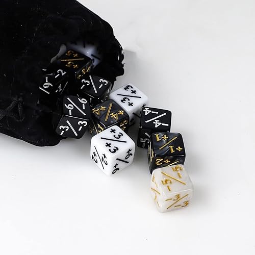 Miniatura 3 de Juego de 48 dados MTG para contadores de fichas, Magic The Gathering Glitter Sparkle, Loyalty Starry Marble D6 Cube compatible con MTG, CCG,