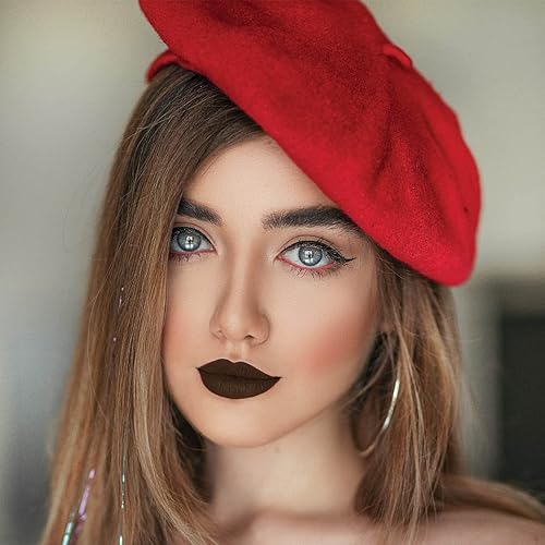 Miniatura 2 de Kilshye Lápiz labial líquido mate para Halloween, pigmento gótico, brillo labial, terciopelo para disfraz, para mujeres y niñas, paquete de 1 unidad