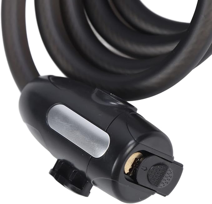 Cable de Bicicleta con Candado en Espiral 1.5m Negro Mate miniatura 7
