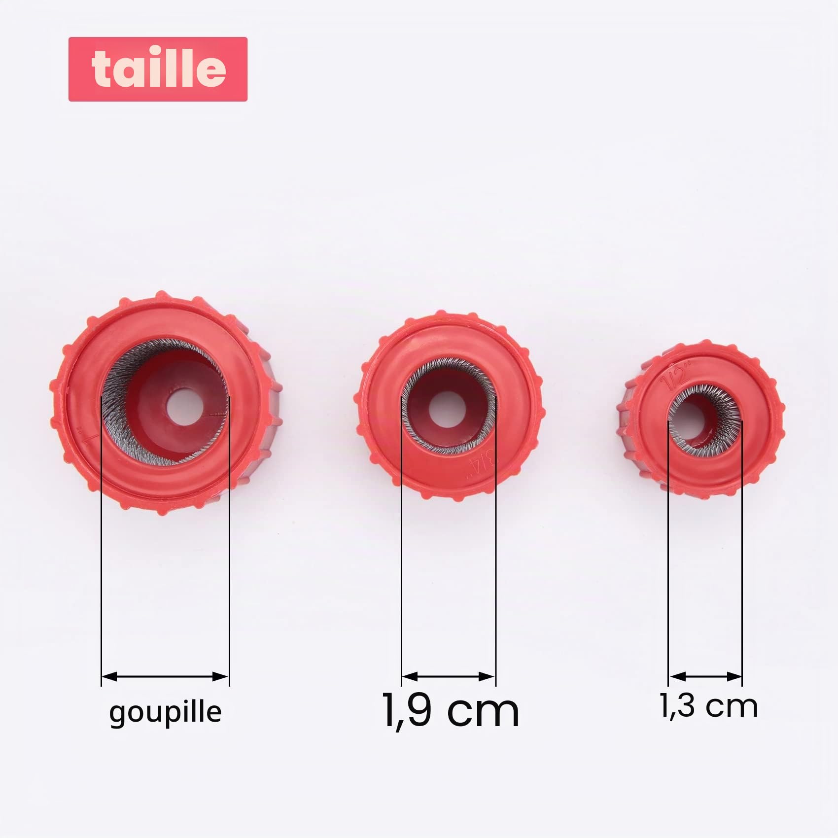 Lot de 6 brosses de nettoyage pour tuyaux en cuivre, taille pratique, pour plombier et nettoyer les tuyaux en cuivre, 3 tailles