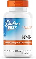 Vista 1 de Doctor's Best Suplemento NMN para mujeres y hombres, apoya la producción de NAD+ y energía celular, beta nicotinamida mononucleótido, 200 mg por