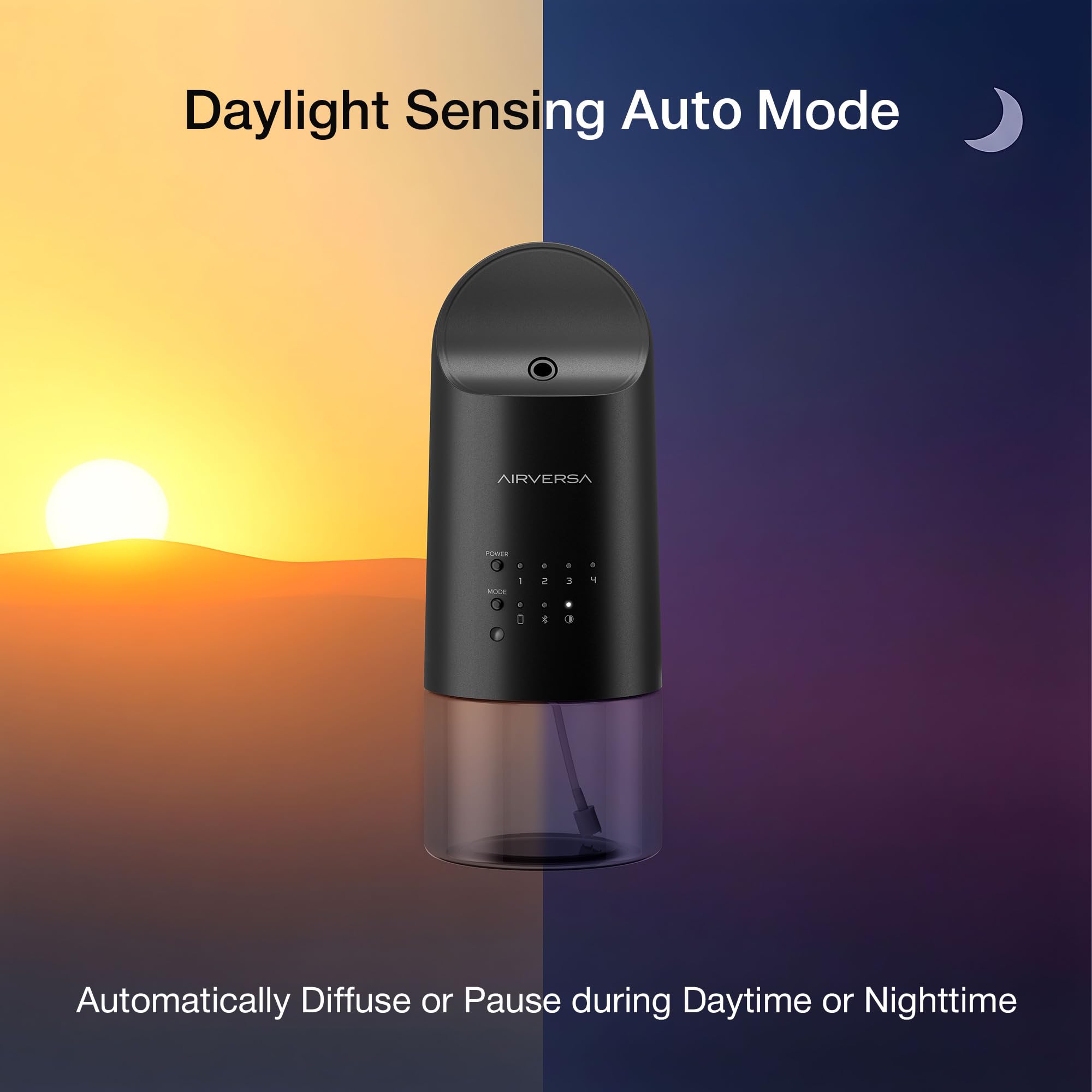 Airversa Smart wasserloser Steckdosen Diffusor für ätherische Öle, 160 ml, App- und Tastensteuerung, für Räume bis zu 74 m², ideal für Zuhause, Zimmer, Spa, Büro, Studio, ANP
