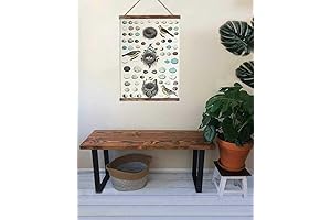 Solid Wood Industrial Bench with Sturdy Steel Base is the Perfect Entryway...