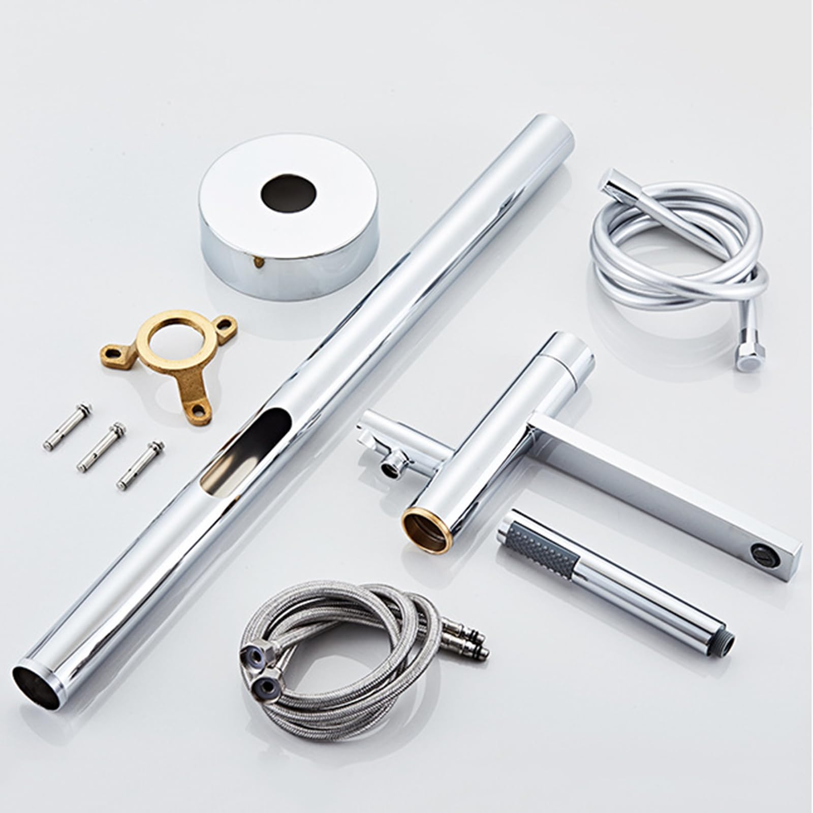 Osaka Matt Black Freestanding Bath Shower Mixer Tap With Shower Kit