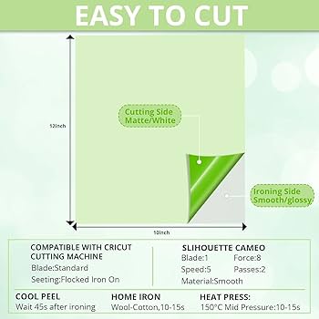 Arteza Heat Transfer Vinyl Film, 20 Heat Transfer Vinyl Sheets, 12 X 20 Inches (30.4 X 50.8 Cm), Versatile Plotter Film, Vinyl Paper For Heat Print Transfer Of Iron-On Transfers