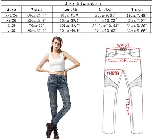 Miniatura 5 de Takuey Pantalones de motociclista para mujer con rodilleras y rodilleras