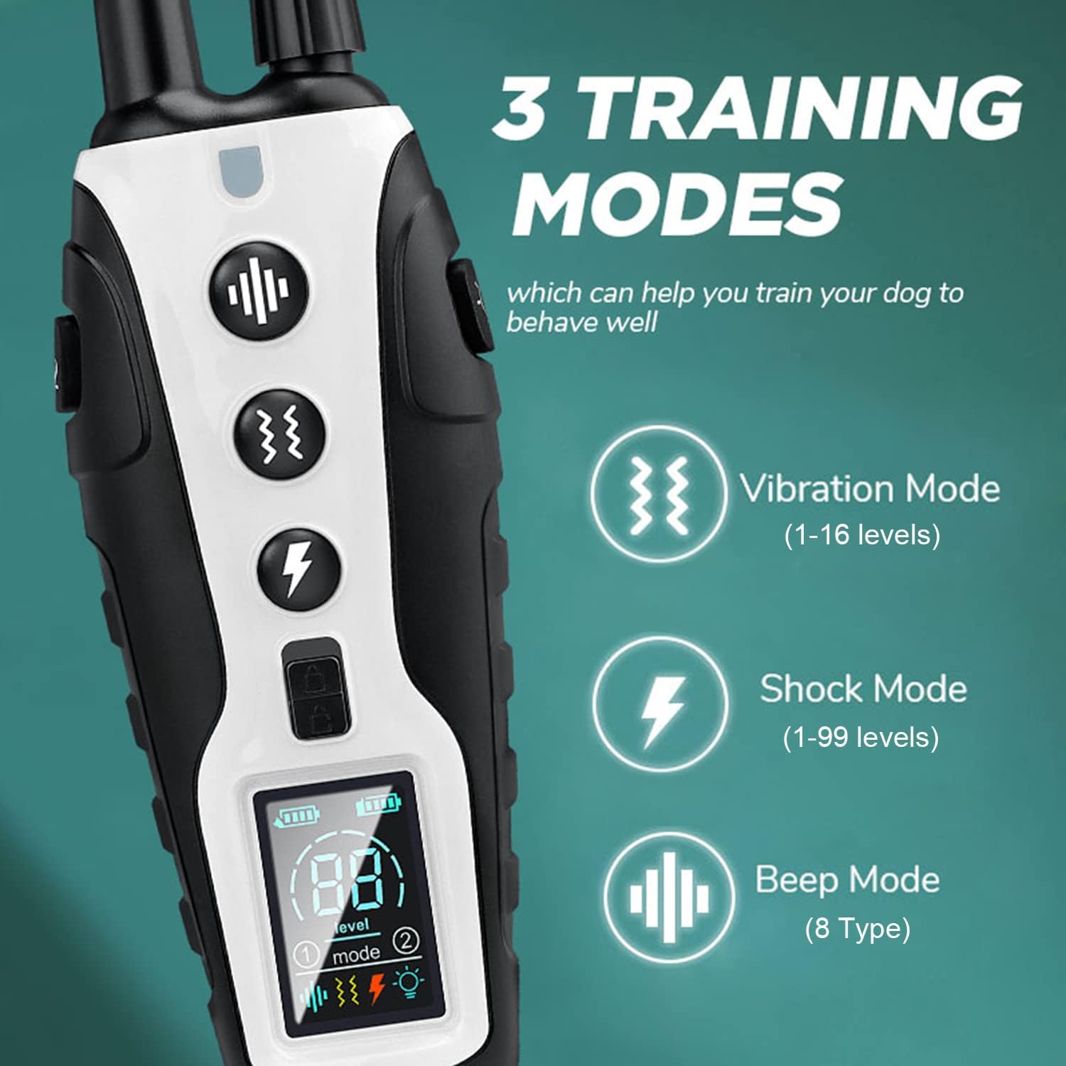Buy Dog Training Collar Electronic Dog Shock Collar with Remote 4000FT, Rechargeable IPX7