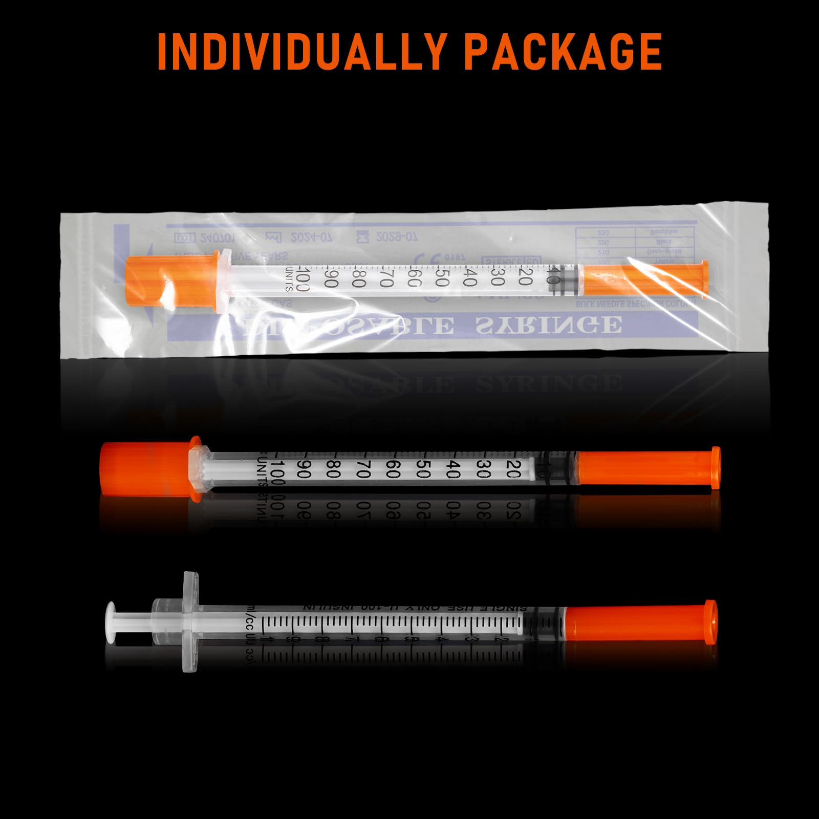 1ml/cc 30G 1/2 Inch Syringes, Scientific Lab Syringe, Individually Wrapped, Pack of 100 — Amazon image 6