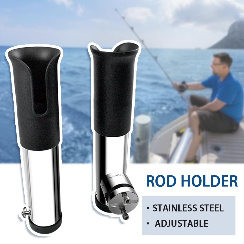 Amazon.com: Mojiate Made 2Pcs Stainless Clamp on Fishing Rod Holder, 316 Stainless Tournament Style Clamp on Fishing Rod Holder, Portable Fishing Pod Rack (Black) : Sports & Outdoors Amazon.com: Mojiate Made 2Pcs Stainless Clamp on Fishing Rod Holder, 316 Stainless Tournament Style Clamp on Fishing Rod Holder, Portable Fishing Pod Rack (Black) : Sports & Outdoors
