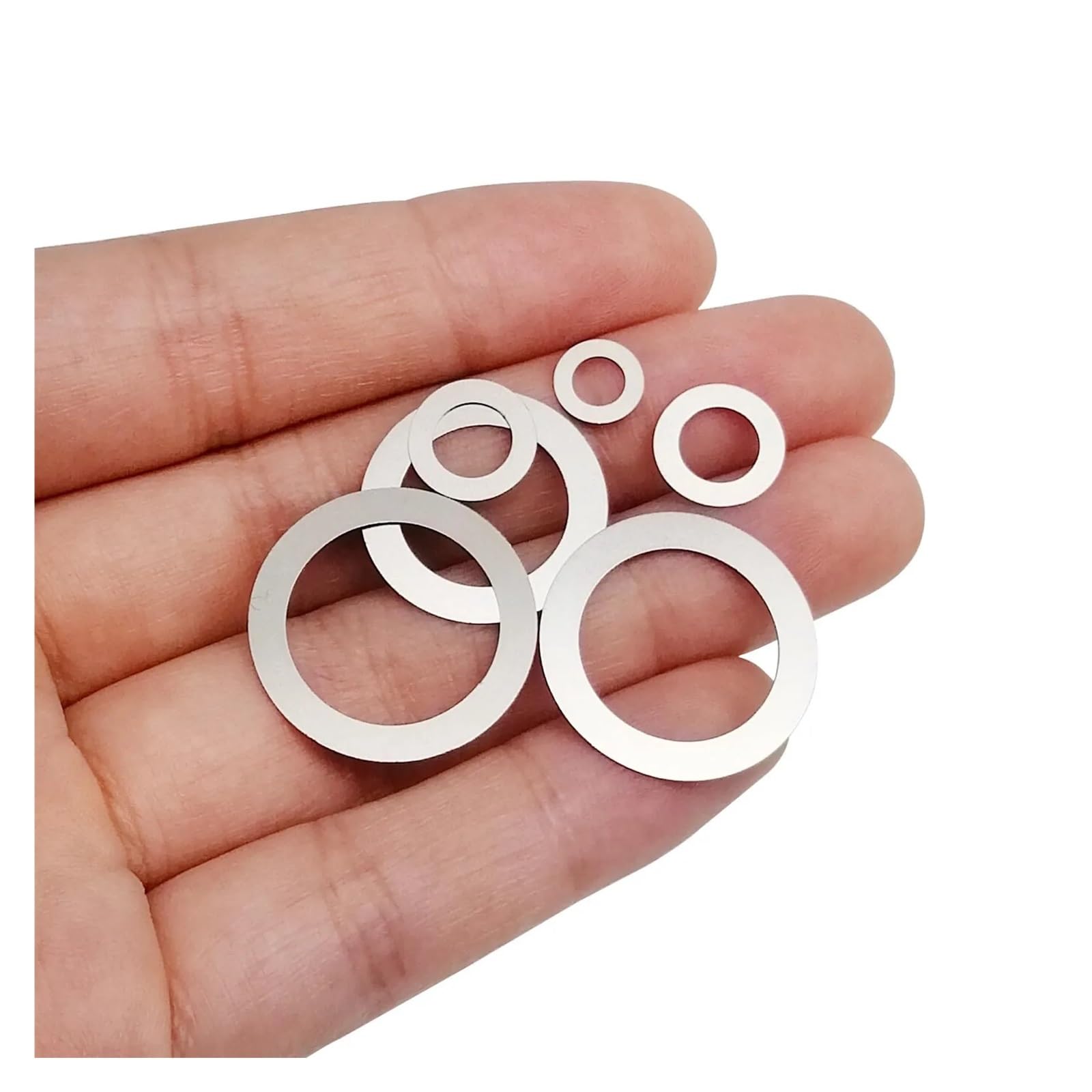 Juego surtido con arandelas 1 Juego de arandela plana ultrafina ajuste M3 a M20, 0,1mm,2mm,30mm, Kit junta cuña, caja acero inoxidable(0.1mm 500pcs)