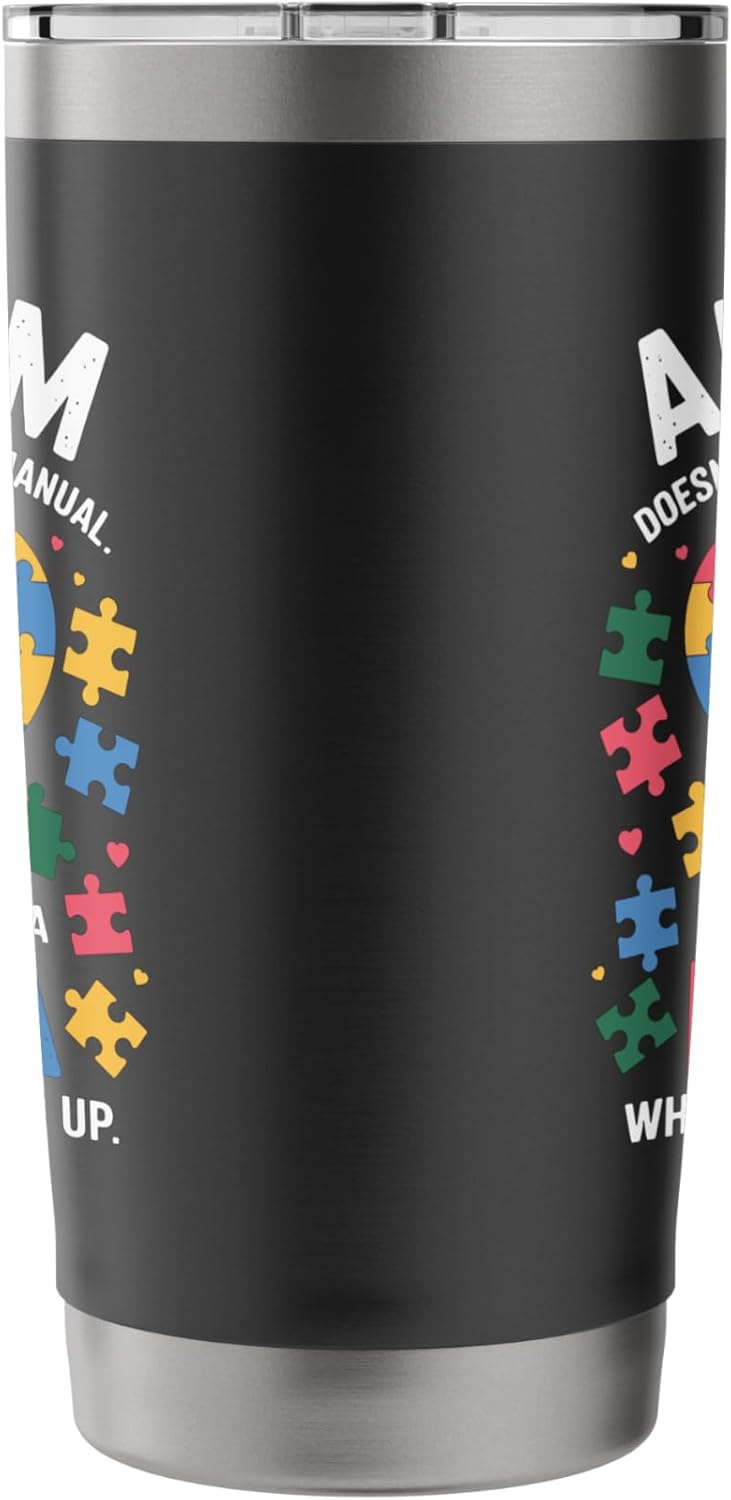Autism Nana Doesn't Come with a Manual Puzzle Heart Women Stainless Steel Insulated Tumbler - Image 2