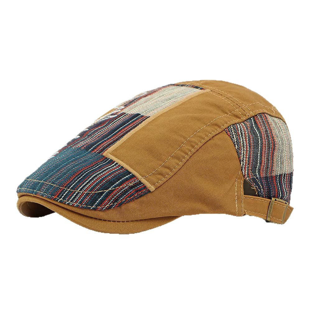 Cotton Newsboy Cap,Breathable Ivy Gatsby Cabbie Beret Hat for Men's Women Driving Hunting Golf