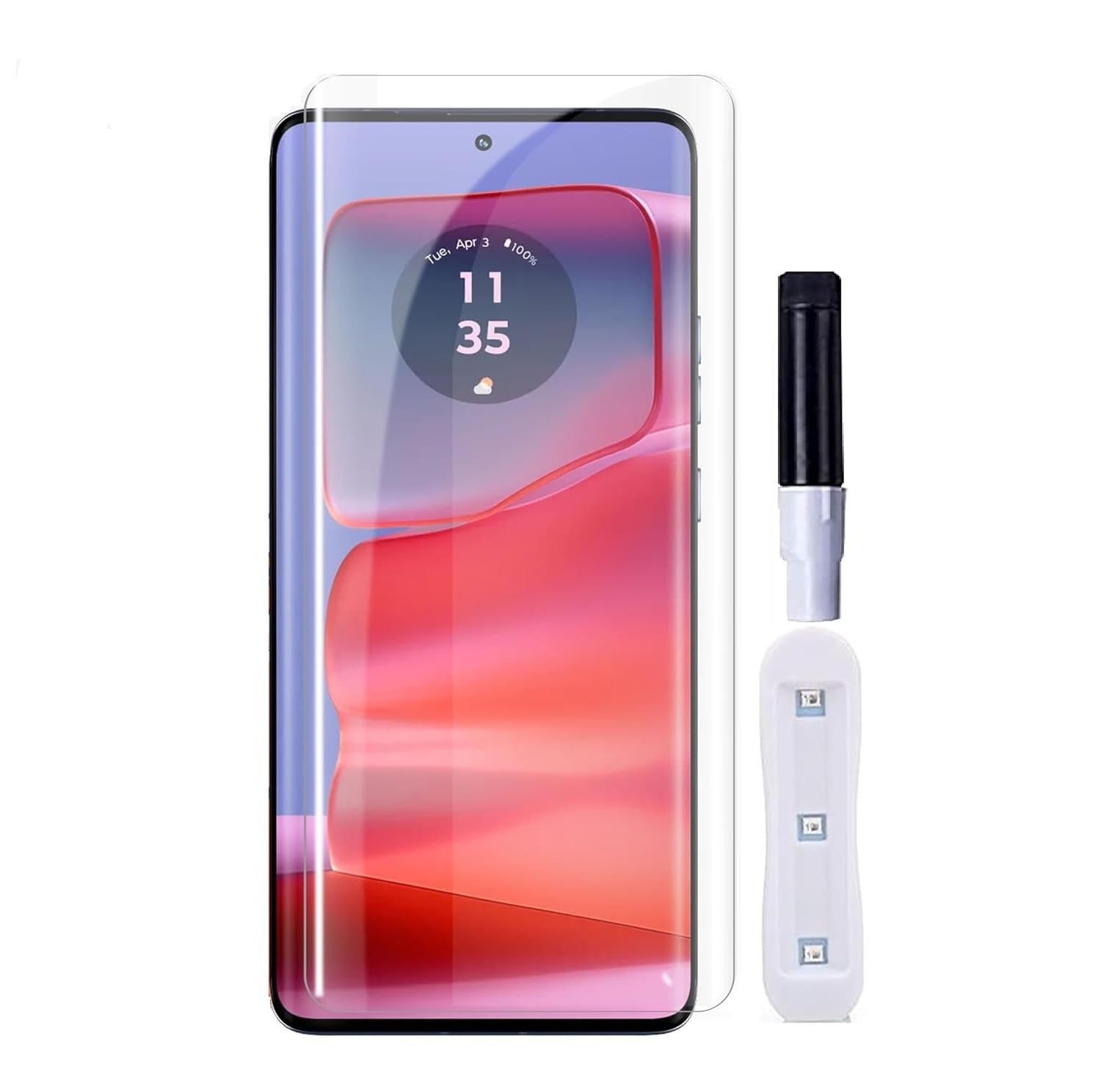 DD SON Premium UV Tempered Glass Screen Protector Compatible for Motorola Edge 50 Pro 5G (Pack Of 1) with Edge to Edge Full Coverage UV and Easy Installation Kit (B0CXXHYDPT) Amazon Price History, Amazon Price Tracker